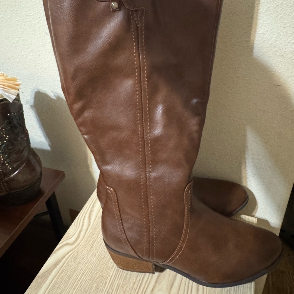 Dr. Scholl's Brown Wide Calf  Boots - Picture 3 of 7